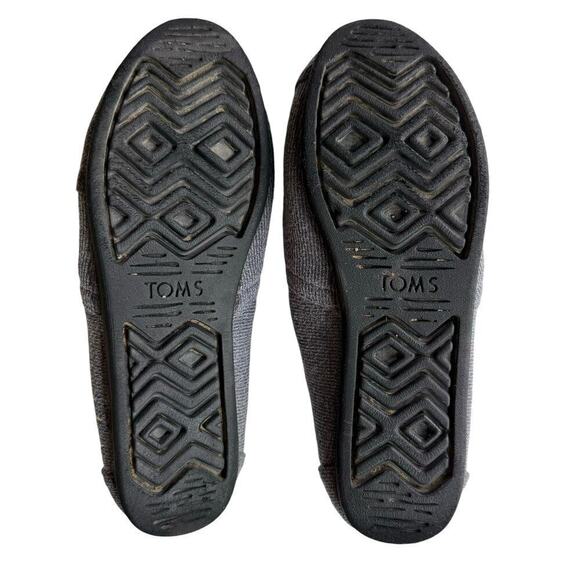 Toms Reindeer Embroidered Faux-Fur Lined Cozy Alpargata Cloudbound in Grey, Sz 7 - Picture 10 of 10